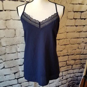 Old Navy  - Navy Blue Die-Cut Tank - EUC - Size L